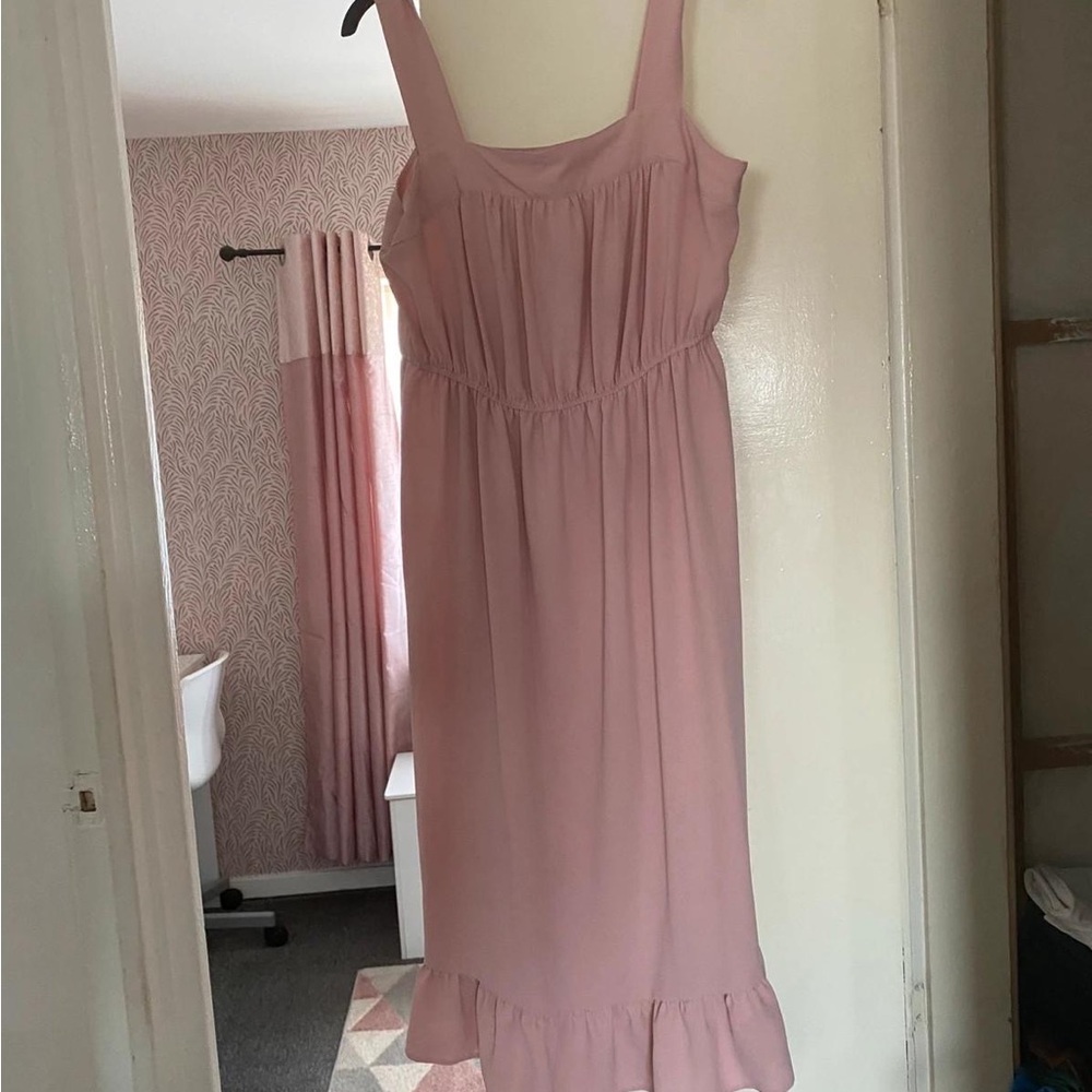 Papaya Soft Pink Midi Dress